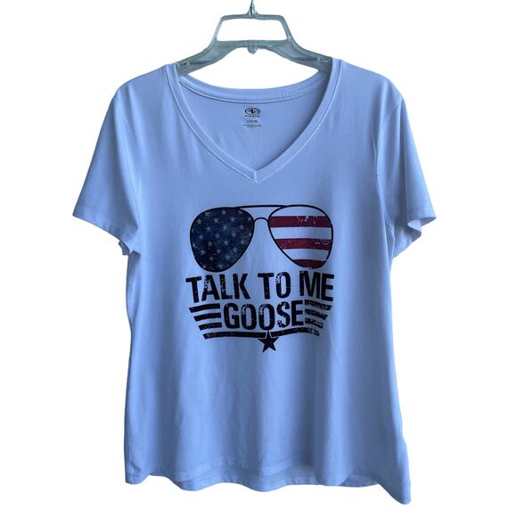 White Athletic  Works Large "Talk to me Goose" American Flag - Picture 1 of 7